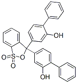 4,4''-(3H-2,1-benzoxathiol-3-ylidene)bis[[1,1'-biphenyl]-2-ol] S,S-dioxide 结构式