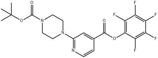 Pentafluorophenyl 2-[4-(tert-butoxycarbonyl)piperazin-1-yl]isonicotinate 90% 结构式