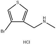 N-Methyl-[(4-bromothien-3-yl)methyl]amine hydrochloride 结构式