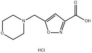 5-(N-吗啉基甲基)-3-异恶唑甲酸盐酸盐 结构式