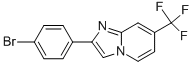 2-(4-Bromo-phenyl)-7-trifluoromethyl-imidazo[1,2-a]pyridine 结构式