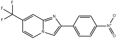 2-(4-Nitro-phenyl)-7-trifluoromethyl-imidazo[1,2-a]pyridine 结构式