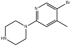 5-BROMO-2-PIPERAZINO-4-PICOLINE 结构式