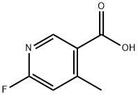 2-氟-4-甲基吡啶-5-羧酸 结构式