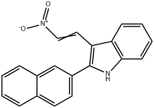 (E)-2-(萘-2-基)-3-(2-硝基乙烯基)-1H-吲哚 结构式