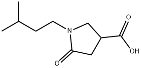 1-(3-甲基丁基)-5-氧代-吡咯烷-3-羧酸 结构式