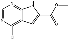 4-氯-7H-吡咯并[2,3-D]嘧啶-6-羧酸 甲基 酯 结构式