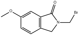 2-(溴甲基)-6-甲氧基异吲哚啉-1-酮 结构式