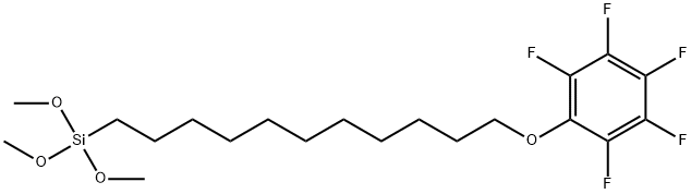 11-(五氟苯氧基)十一烷基三甲氧基硅烷 结构式