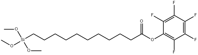 10-(五氟苯氧基羰基)癸基三甲氧基硅烷 结构式