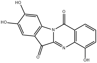 Indolo[2,1-b]quinazoline-6,12-dione,  4,8,9-trihydroxy- 结构式