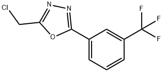 2-(氯甲基)-5-[3-(三氟甲基)苯基]-1,3,4-恶二唑 结构式