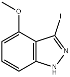 1H-Indazole, 3-iodo-4-Methoxy- 结构式