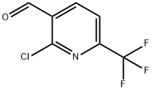 2-氯-6-(三氟甲基)烟醛 结构式