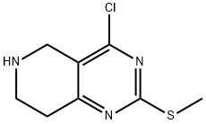 4-氯-5,6,7,8-四氢-2-(甲硫基)吡啶并[4,3-D]嘧啶 结构式