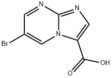 6-溴咪唑并[1,2-A]嘧啶-3-羧酸 结构式