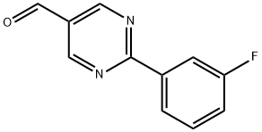 2-(3-Fluorophenyl)pyrimidine-5-carbaldehyde 结构式