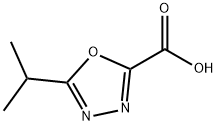 5-异丙基-1,3,4-恶二唑-2-羧酸 结构式