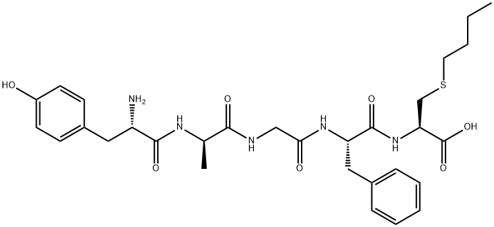 tyrosyl-alanylglycyl-phenylalanyl-cysteine S-butyl ester 结构式