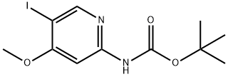 5-碘-4-甲氧基吡啶-2-甲酸叔丁酯 结构式