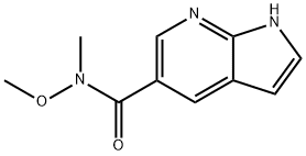 1H-PYRROLO[2,3-B]PYRIDINE-5-CARBOXYLICACIDMETHOXY-METHYL-AMIDE 结构式