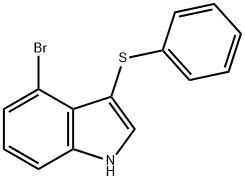 4-BROMO-3-(PHENYLTHIO)-1H-INDOLE 结构式