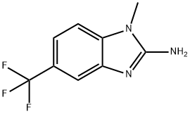 1-甲基-5-(三氟甲基)-1H-苯并咪唑-2-胺氢溴酸盐 结构式