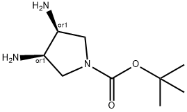 顺式-3,4-二氨基吡咯烷-1-羧酸叔丁酯 结构式