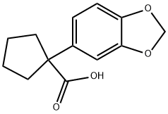 1-(1,3-苯并二噁茂-5-基)环戊烷甲酸 结构式