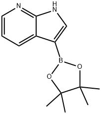 3-(4,4,5,5-四甲基-1,3,2-二氧硼烷-2-基)-1H-吡咯并[2,3-B]吡啶 结构式