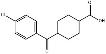CIS-4-(4-CHLOROBENZOYL)CYCLOHEXANE-1-CARBOXYLIC ACID 结构式