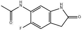 Acetamide,  N-(5-fluoro-2,3-dihydro-2-oxo-1H-indol-6-yl)- 结构式