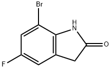 7-bromo-5-fluoro-1,3-dihydro-indol-2-one 结构式