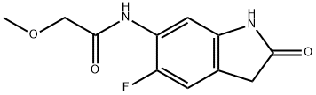 Acetamide,  N-(5-fluoro-2,3-dihydro-2-oxo-1H-indol-6-yl)-2-methoxy- 结构式