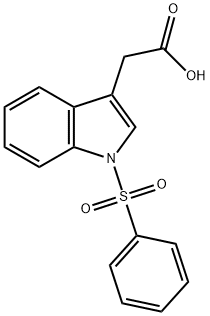 2-(N-phenylsulfonyl-1H-indol-3-yl)acetic acid 结构式