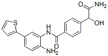 Benzeneacetamide,  4-[[[2-amino-5-(2-thienyl)phenyl]amino]carbonyl]--alpha--hydroxy- 结构式