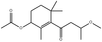 1-[3-(Acetyloxy)-2,6,6-trimethyl-1-cyclohexen-1-yl]-3-methoxy-1-butanone 结构式