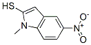 1H-Indole-2-thiol,  1-methyl-5-nitro- 结构式