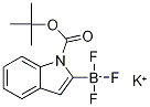 1-(叔丁氧羰基)-1H-吲哚-2-三氟硼酸钾 结构式