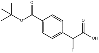 2-(4-(TERT-BUTOXYCARBONYL)PHENYL)-2-FLUOROACETIC ACID 结构式