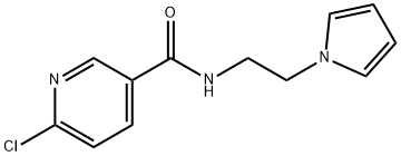 6-chloro-N-(2-pyrrol-1-yl-ethyl)nicotinamide 结构式