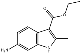 6-氨基-2-甲基-1H-吲哚-3-羧酸乙酯 结构式