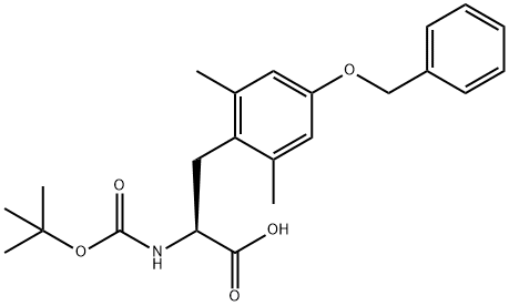 (S)-3-(4-苄氧基-2,6-二甲基苯基)-2-叔丁氧基羰基氨基丙酸 结构式