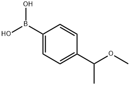 [4-(1-甲氧基乙基)苯基]硼酸 结构式