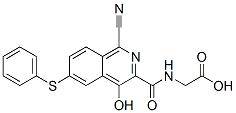Glycine,  N-[[1-cyano-4-hydroxy-6-(phenylthio)-3-isoquinolinyl]carbonyl]- 结构式