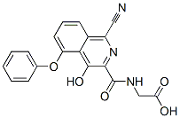 Glycine,  N-[(1-cyano-4-hydroxy-5-phenoxy-3-isoquinolinyl)carbonyl]- 结构式