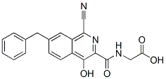 Glycine,  N-[[1-cyano-4-hydroxy-7-(phenylmethyl)-3-isoquinolinyl]carbonyl]- 结构式