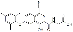 Glycine,  N-[[1-cyano-4-hydroxy-6-(2,4,6-trimethylphenoxy)-3-isoquinolinyl]carbonyl]- 结构式