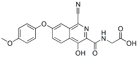 Glycine,  N-[[1-cyano-4-hydroxy-7-(4-methoxyphenoxy)-3-isoquinolinyl]carbonyl]- 结构式