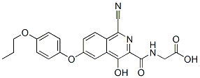 Glycine,  N-[[1-cyano-4-hydroxy-6-(4-propoxyphenoxy)-3-isoquinolinyl]carbonyl]- 结构式